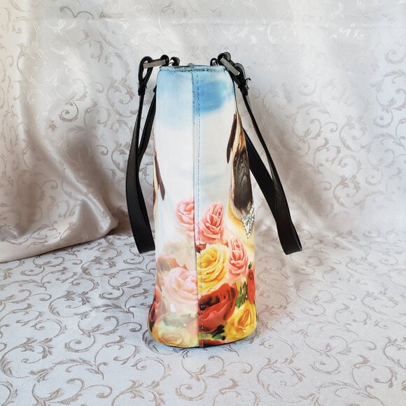 Pugs & Roses Rhinestone studded handbag. Bride and groom couple - Picture 3 of 13